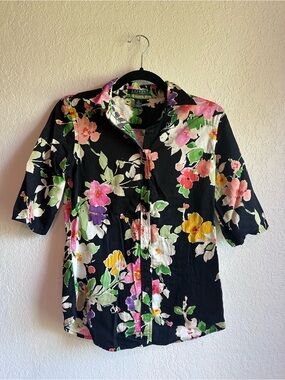 Ralph Lauren Multicolor Floral Button-Up Top